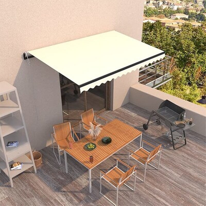 Τέντα Vidaxl Συρόμενη Αυτόματη 450x350cm - Κρεμ