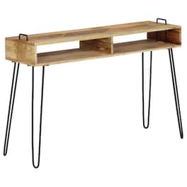 Κονσόλα Vidaxl από Μασίφ Ξύλο Μάνγκο 115x35x76 cm - Καφέ