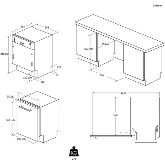 CANDY CI3C6F1A1 για 13 Σερβίτσια με Wi-Fi Πλήρως Εντοιχιζόμενο Πλυντήριο Πιάτων image 10