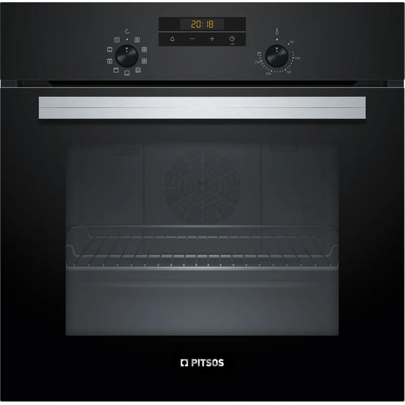 PITSOS PH12M41B0 66 Lt Μαύρο Εντοιχιζόμενος Φούρνος Άνω Πάγκου