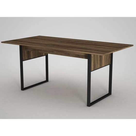 Τραπέζι 24Mall Firma από Μοριοσανίδα/Μέταλλο 180x91x77.6 cm - Καρυδί image 1