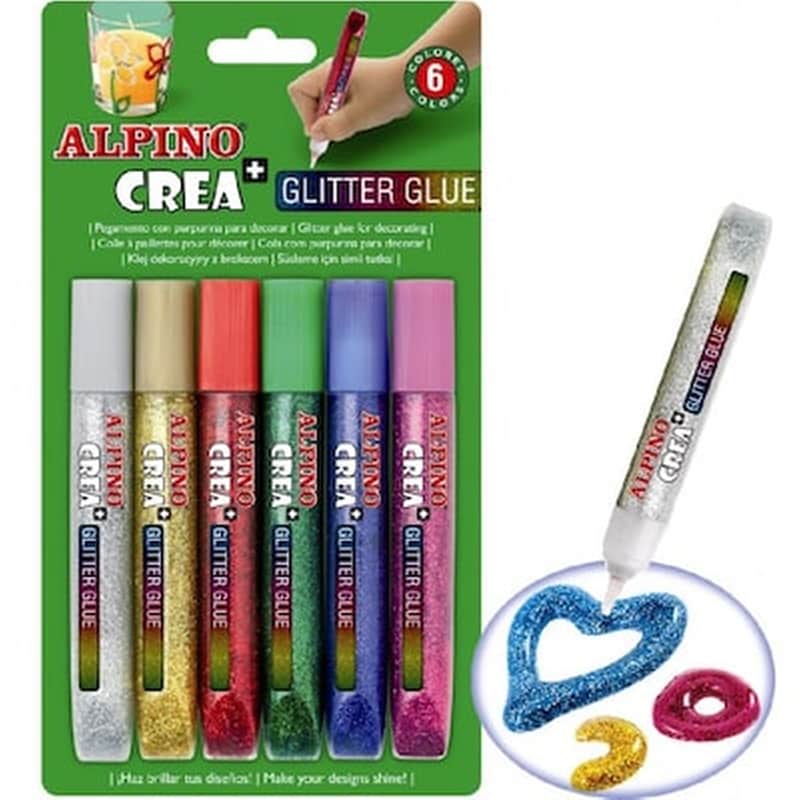 Alpino Glitter Glue 6τμχ.