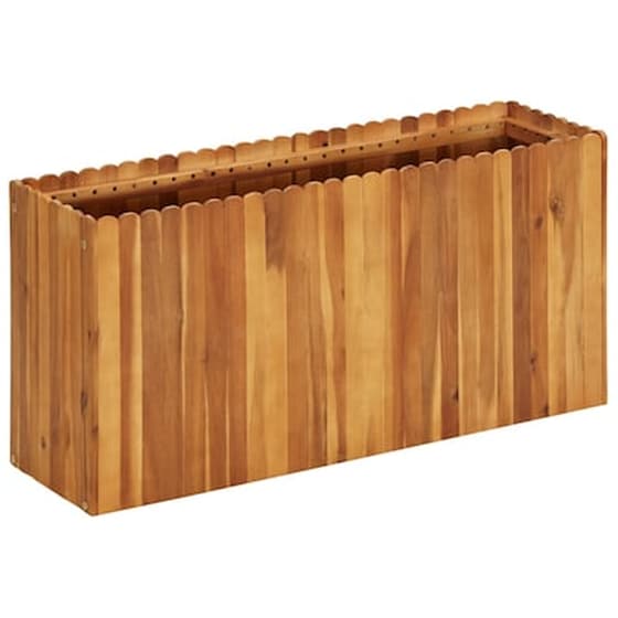 Vidaxl Ζαρντινιέρα Υπερυψωμένη 100 X 30 X 50 Εκ. Μασίφ Ξύλο Ακακίας image 1
