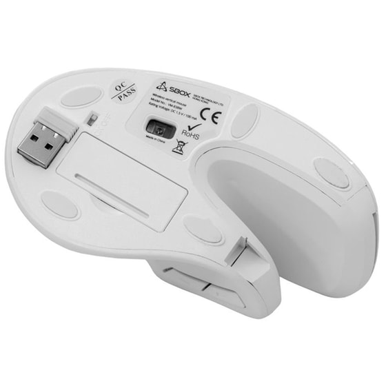 Sbox VM-838W Ασύρματο Vertical Ποντίκι - Λευκό image 3