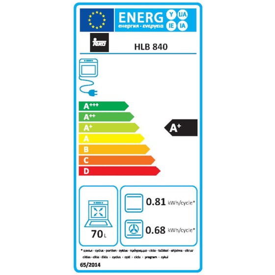TEKA HLB 840 70 Lt Mαύρο Εντοιχιζόμενος Φούρνος Άνω Πάγκου image 3