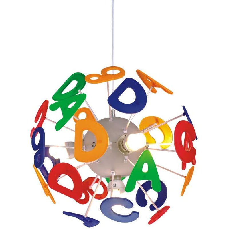 ACA DECOR Κρεμαστό Φωτιστικό Οροφής Aca Decor School Md70854e Letters - Πολύχρωμο