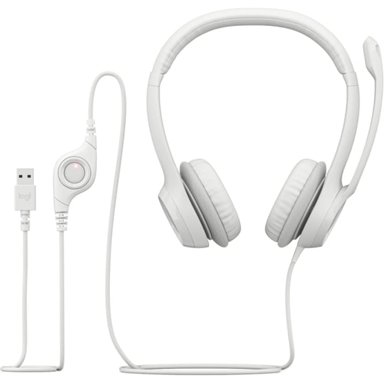 Ακουστικά Headset Logitech H390 με Μικρόφωνο - Λευκό image 3