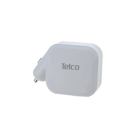 Πολυφορτιστής Πρίζας και Αυτοκινήτου Telco 2.1A - Λευκό image 0
