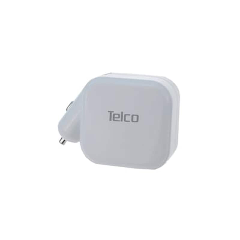 Πολυφορτιστής Πρίζας και Αυτοκινήτου Telco 2.1A - Λευκό