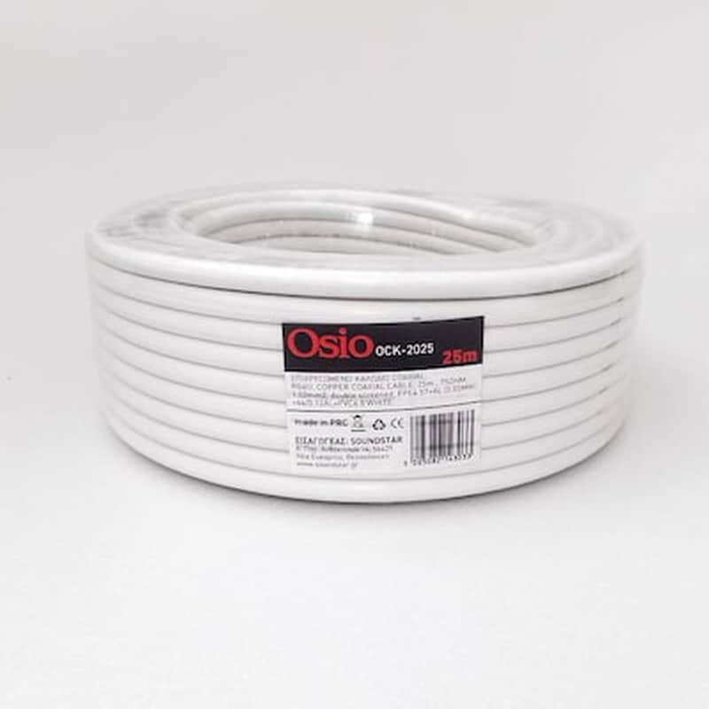 Osio Ock-2025 Ομοαξονικό Καλώδιο Κεραίας 25m 75ω OSIO