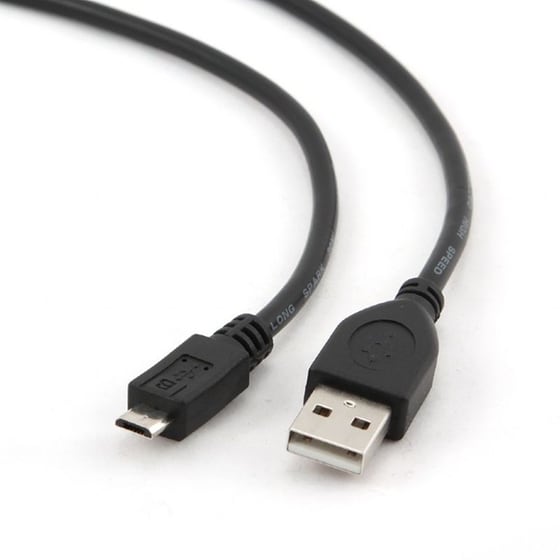 Καλώδιο Φόρτισης Gembird USB-A σε Micro USB 1.8m - Μαύρο image 2