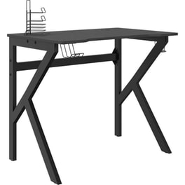 Γραφείο Gaming VidaXL με Πόδια σε Σχήμα K 90x60x75 cm - Μαύρο