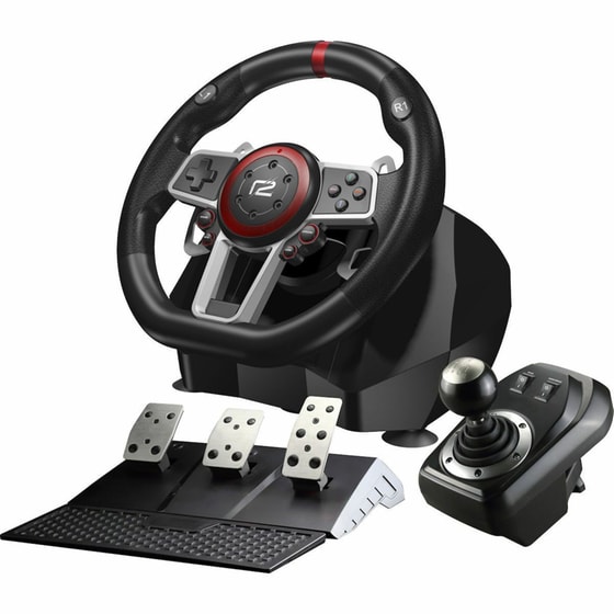 Τιμονιέρα Ready2gaming Multi System Racing Wheel Pro με Μοχλό Ταχυτήτων και Πετάλια - Μαύρη image 1
