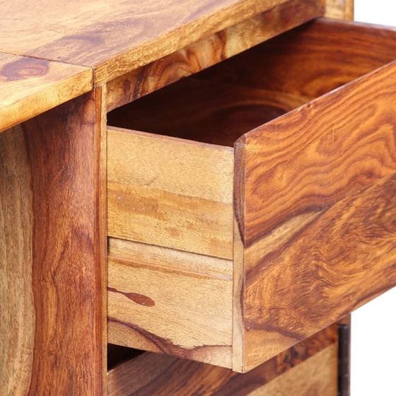 Γραφείο με Συρτάρια VidaXL από Μασίφ Ξύλο Sheesham110x45cm - Καφέ image 3