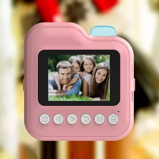 Andowl C8 Compact Φωτογραφική Μηχανή Θερμικής Εκτύπωσης Ροζ image 2