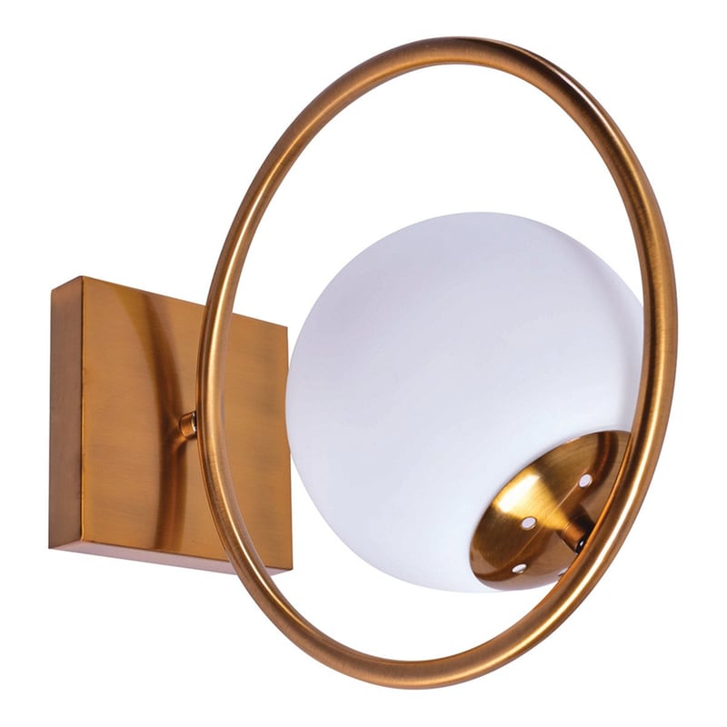 HOMELIGHTING Απλίκα Τοίχου Homelighting Athen 77-3531 Μεταλλική 30x15x27 cm - Χάλκινη/Λευκή