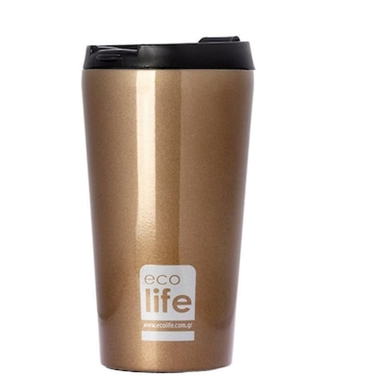 ECO LIFE Ecolife Ανοξείδωτος Θερμός Για Ροφήματα Και Coffee Thermos Bronze 370ml 33-bo-4002