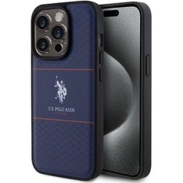 Θήκη Apple iPhone 15 Pro - U.S. Polo Assn Hc Pu Pattern Stripe - Navy
