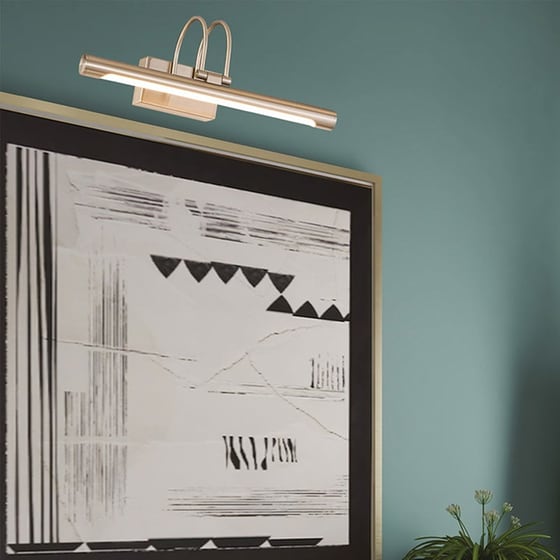 Απλίκα Τοίχου Led Eurolamp 145-21504 από Αλουμίνιο 42x17x14 cm - Χρυσή image 1