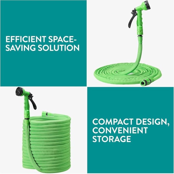 Λάστιχο Ποτίσματος Navaris Flexible Garden Hose Επεκτεινόμενο 15 έως 30m - Πράσινο image 4