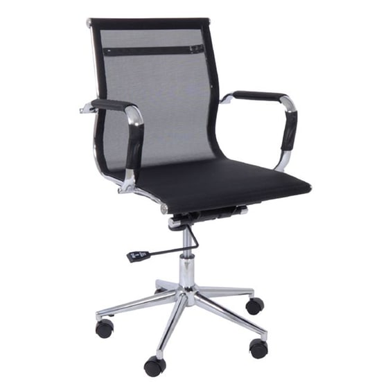 Καρέκλα Γραφείου Woodwell BF3201 από Ύφασμα Mesh - Μαύρη image 0