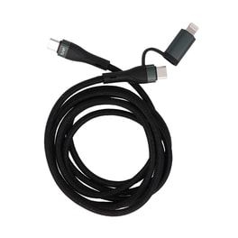 Σετ Καλωδίων Tune TechFlex Braided USB-C σε USB-C/Lightning 60W 1.5m - Black