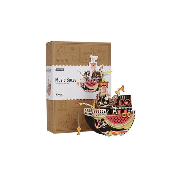 Σετ Κατασκευής Μουσικό Κουτί Γάτα που Ψαρεύει image 3