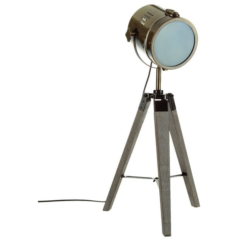 Φωτιστικό Δαπέδου Spitishop A-s Ebor 121563 Μεταλλικό/Ξύλινο - Μπρονζέ