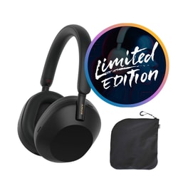 Sony WH-1000XM5SA Limited Soft Case Edition Premium Noise Cancelling Wireless Over Ear Headphones - Black