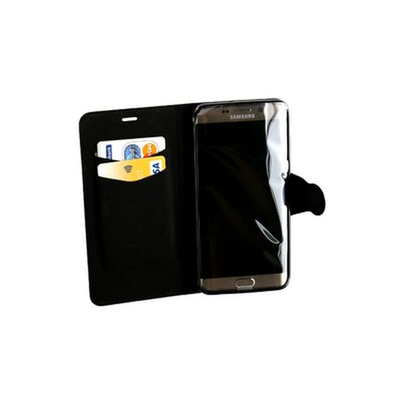 Θήκη Samsung Galaxy S6 Edge - Volte-Tel Leather TPU Book - Μαύρο VOLTE-TEL