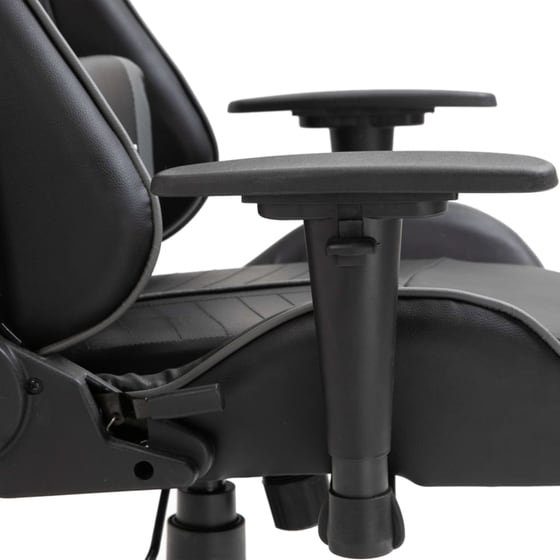 Gaming Καρέκλα VidaXL από Τεχνητό Δέρμα - Μαύρη/Γκρι image 6