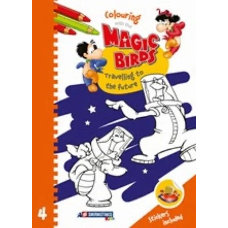 Colouring Magic Birds Travelling to the future