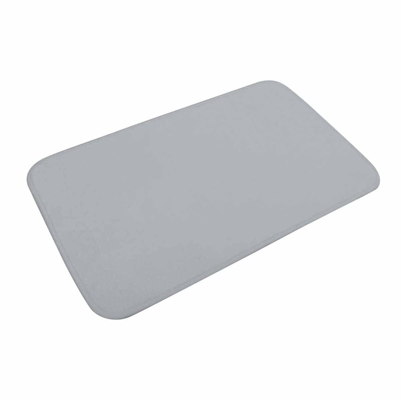 SPITISHOP Πατάκι Μπάνιου Spitishop L-c Vitamine Gris 6gmb269gc από Πολυεστέρα 45x75cm - Γκρι