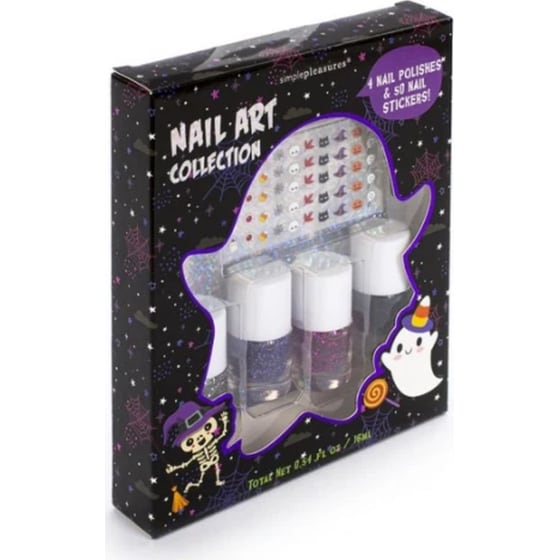 Σετ 4 Βερνίκια Νυχιών και 50 Αυτοκόλλητα Tri-Coastal Nail Art Collection Halloween image 1