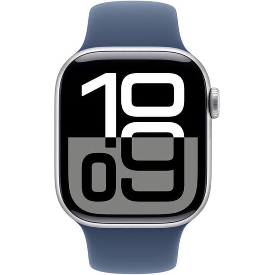 Apple Watch Series 10 GPS 42mm Silver Aluminium Case with Denim Sport Band - S/M image 1
