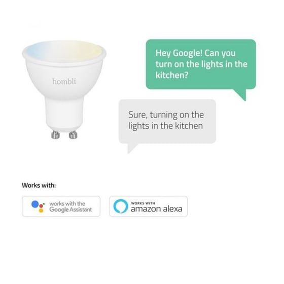 Έξυπνη Λάμπα Hombli Smart GU10 4.5W WHT Dimmable 2 Τμχ - Ρυθμιζόμενο Λευκό image 6