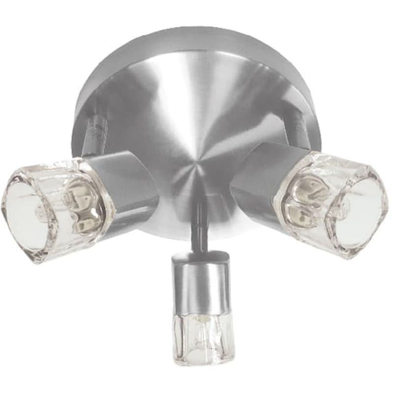 Σποτ Τρίφωτο Aca Naples 0901063nm Μεταλλικό - Ασημί