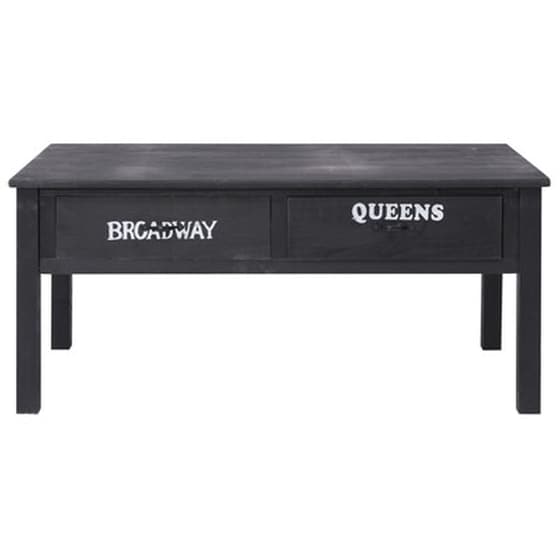 Τραπεζάκι Σαλονιού VidaXL από Ξύλο 100x50x45cm - Μαύρο image 3