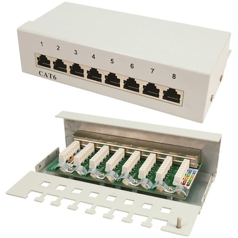 LogiLink Patch Panel Shielded για Rack 1U Network Switch Unmanaged L2 με 8 Θύρες Cat6