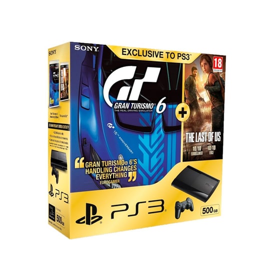PlayStation 3 Super Slim 500GB & Gran Turismo 6 & Last of Us image 0
