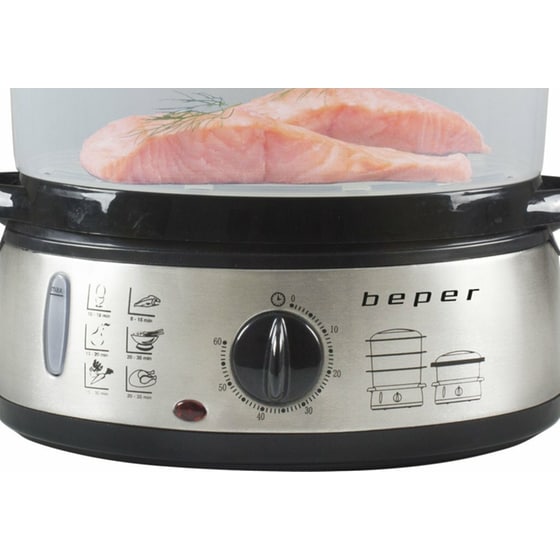BEPER BC.250 800 W 9 L Inox Ατμομάγειρας image 2