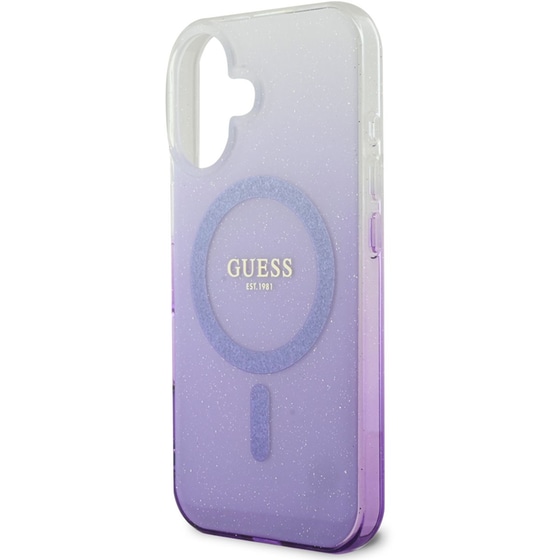 Θήκη Apple Iphone 16 - Guess glitter Gradient - Μωβ image 5