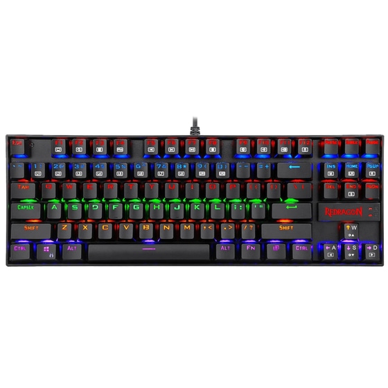 Redragon Kumara K552 Gaming Ενσύρματο Μηχανικό Πληκτρολόγιο RGB Black (US) image 0