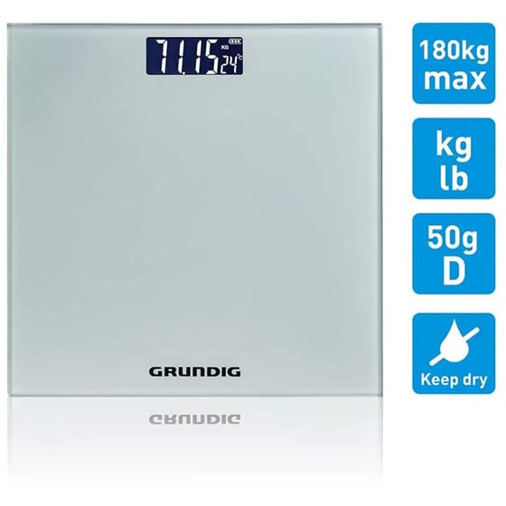 GRUNDIG 16426 Ζυγαριά Σώματος Ασημί image 4