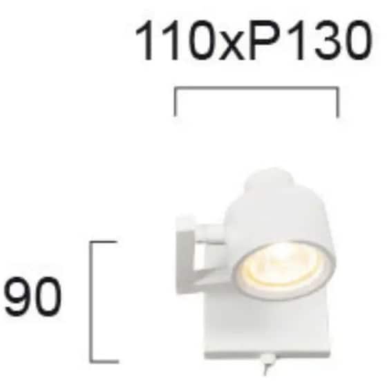 Σποτ Μονόφωτο Viokef Magma 4095001 από Χάλυβα - Μαύρο image 1