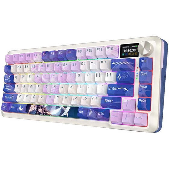 Redragon K708AK Gaming Μηχανικό Ασύρματο 2.4 GHz/Bluetooth Πληκτρολόγιο RGB Πολύχρωμο (US) image 1