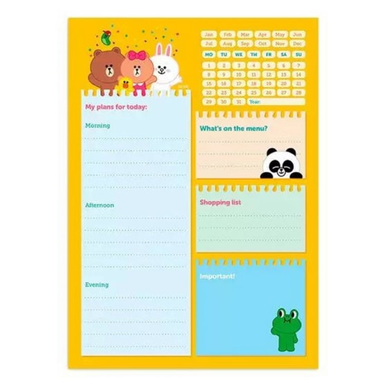 Πλανόγραμμα To Do List Α5 54Φ Line Friends image 0