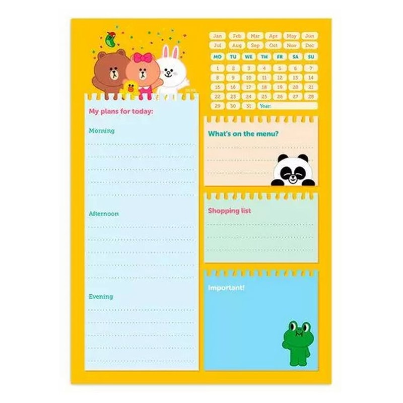 ERIK Πλανόγραμμα To Do List Α5 54Φ Line Friends