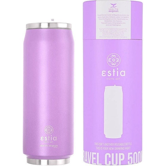 Παγούρι Θερμός ESTIA  Save The Aegean Lavender Purple 500 ml image 0