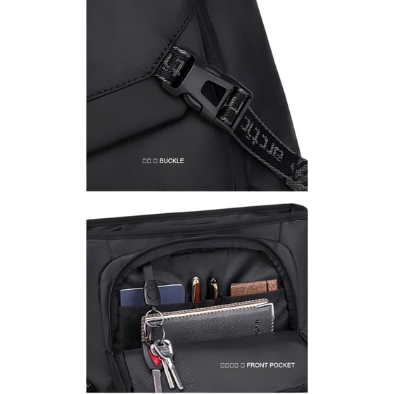 Τσαντάκι Ώμου Arctic Hunter K00528 με Θήκη Tablet - 10lt - Μαύρο image 2